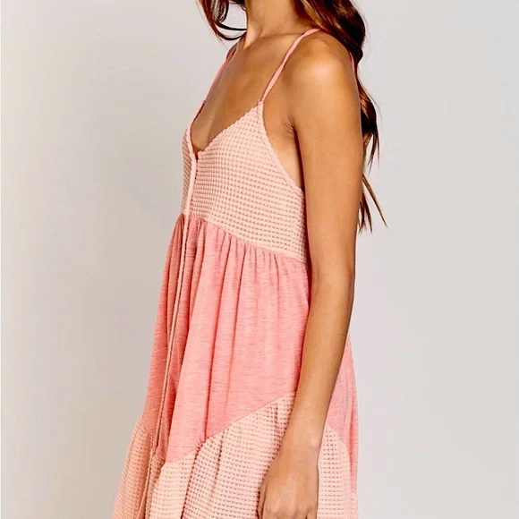 POL Coral Pink Mini Flowy Sundress - Picture 5 of 14